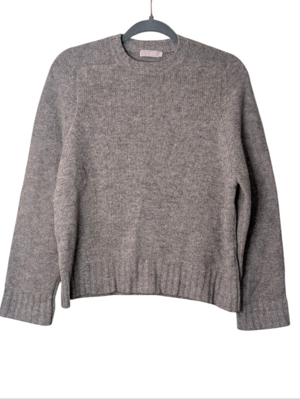 J.Crew Heather Gray Crewneck Sweater Soft Knit Slouchy Pullover size Medium
